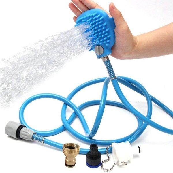 Dog shower with attachment