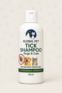 Global Pet Tick & Flea Control Shampoo – 200 ml (For Dogs & Cats)