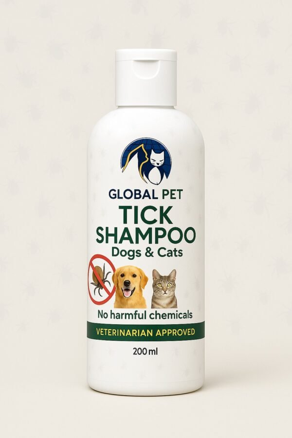 Global Pet Tick & Flea Control Shampoo – 200 ml (For Dogs & Cats)