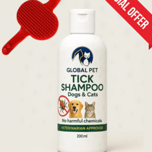 Global Pet Tick & Flea Control Shampoo – 200 ml (For Dogs & Cats)